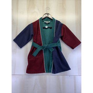 Vintage 1980-90s Pacific Bay Boys Colorblock Robe Made In USA Size L 6/7-7632